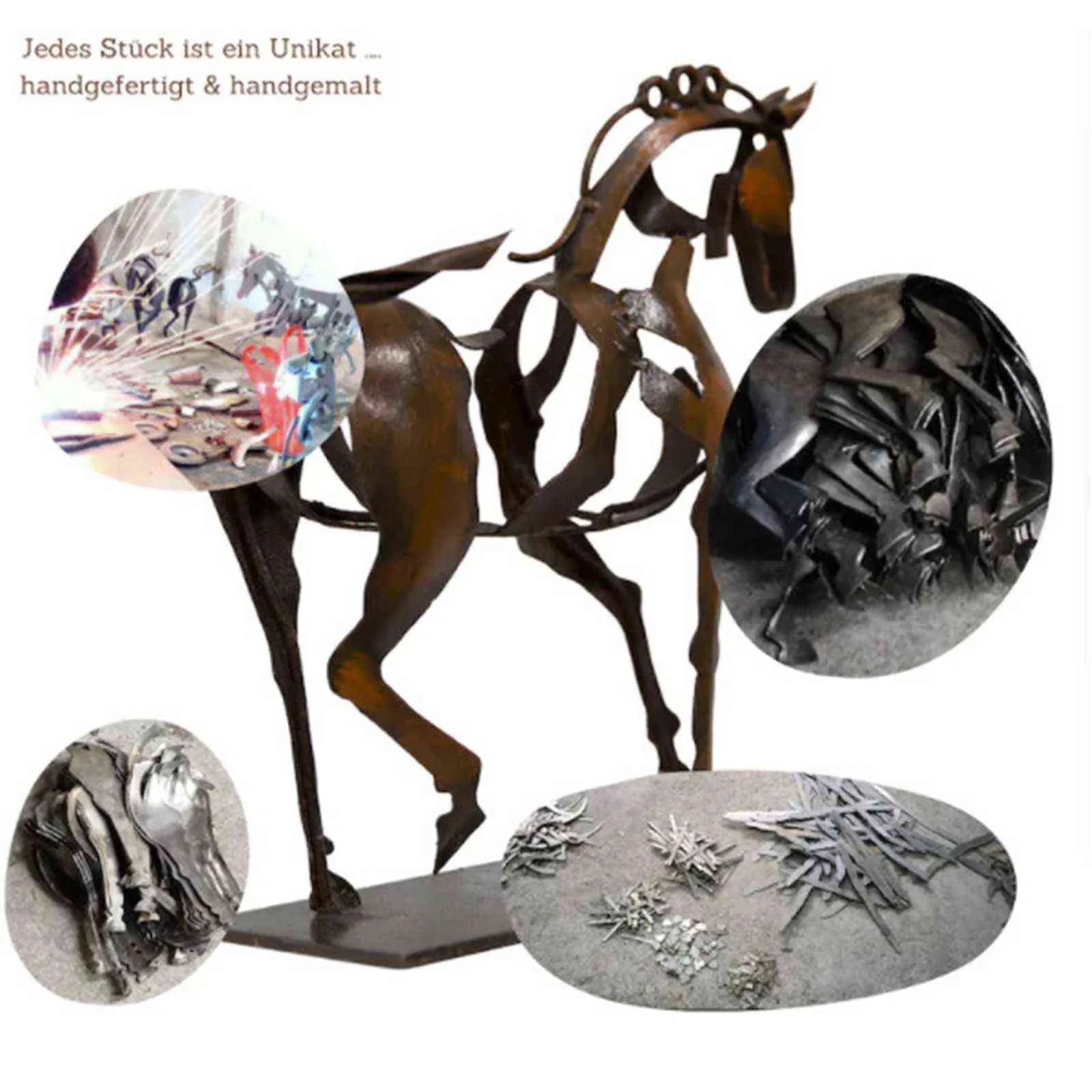 Décor à la maison en métal tridimensionnel ajouré Adonis-cheval Sculpture cheval Sculpture-adonis bureau ornements décoratifs 211101