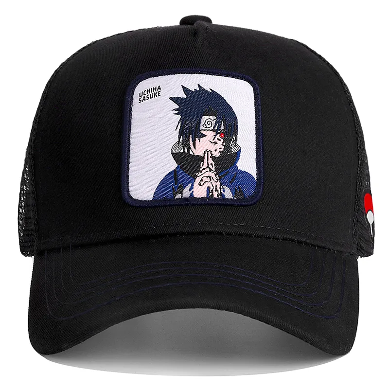 Nieuw merk Uchiha Sasuke Anime Snapback Cap Cotton Baseball Cap Men Women Hip Hop Dad Mesh Hat Trucker Drop6662410