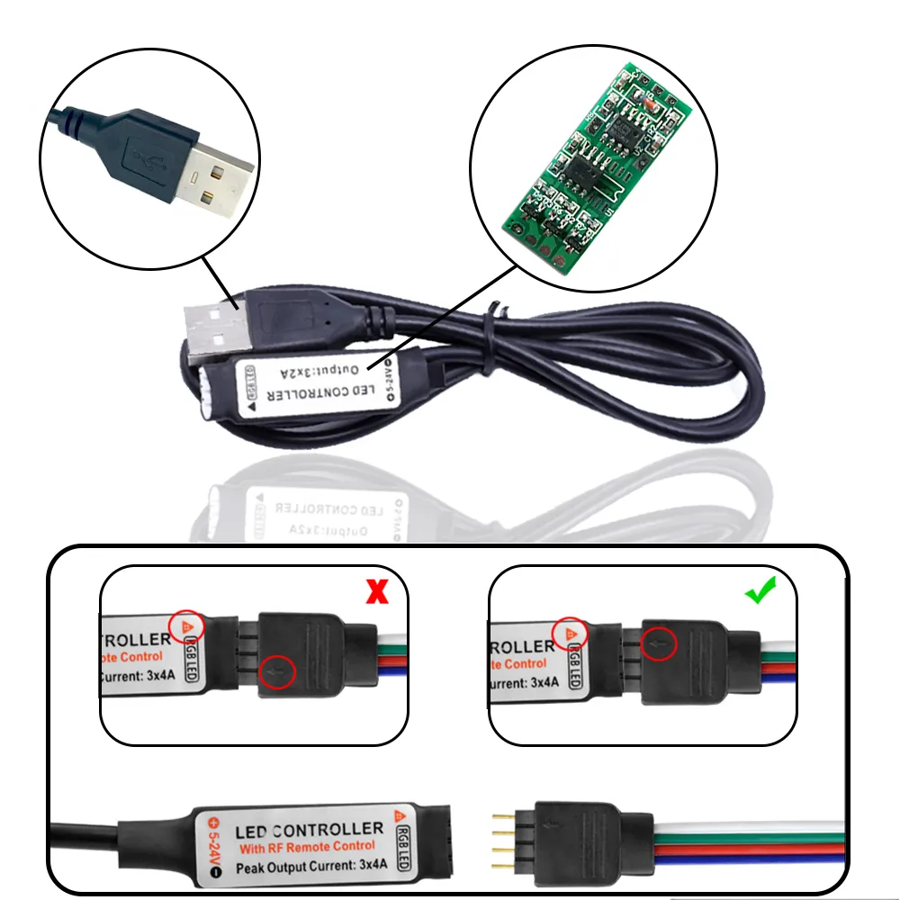 Lampada a striscia a LED USB 2835 SMD DC5V Nastro a nastro flessibile 2m 5m HDTV TV Desktop Screen RGB decorativo