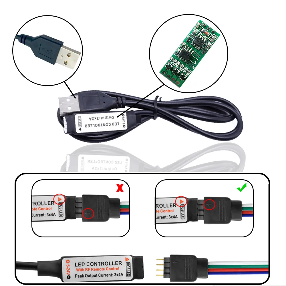 USB LED-bandlampa 2835 SMD DC5V Flexibelt ljusband Ribbon 2M 5M HDTV TV-skrivbordsskärm RGB Dekorativ
