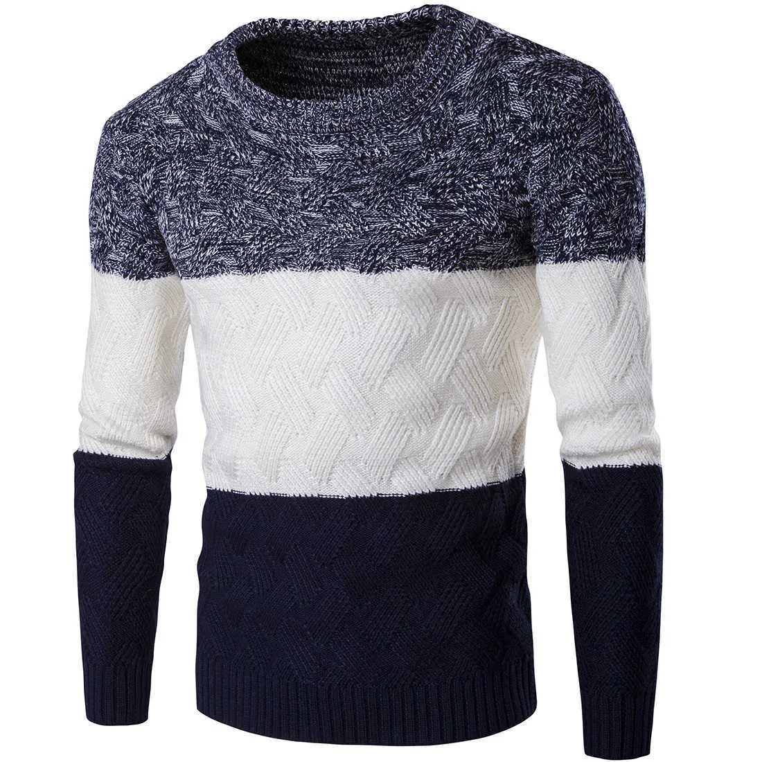 Pull décontracté hommes Slim Fit tricots vêtements d'extérieur chauds pulls d'hiver 210812