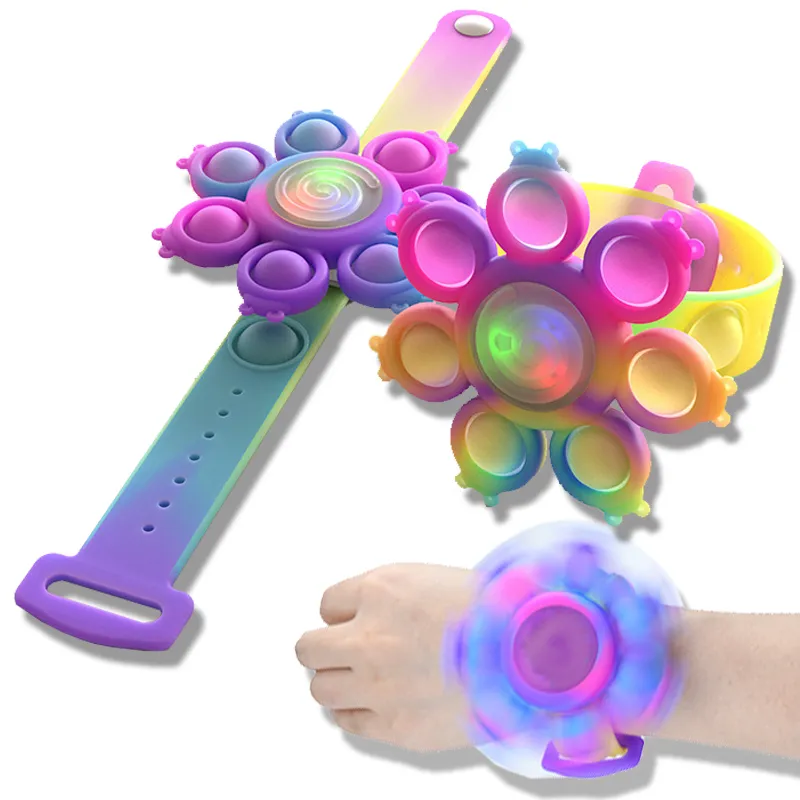 Octopus Spinning Top Ping fiet jouets ses anti-Strs bracelet de bracelet de bracelet en silicagel kawaii push bubble kids gifts1y7d54801629704494