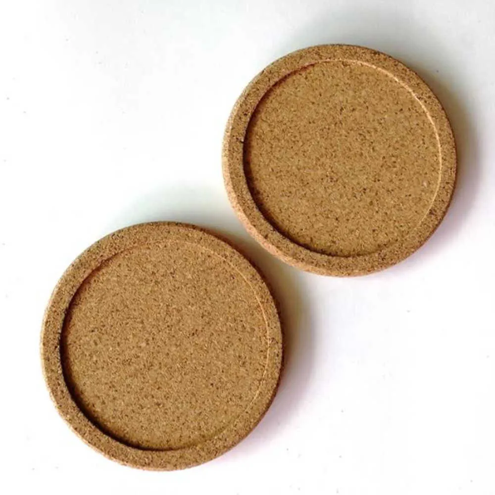 200st Classic Round Plain Cork Work Waasters Drink Wine Mats Cork Mat Drink Eday Pad For Wedding Party Present Favor287i