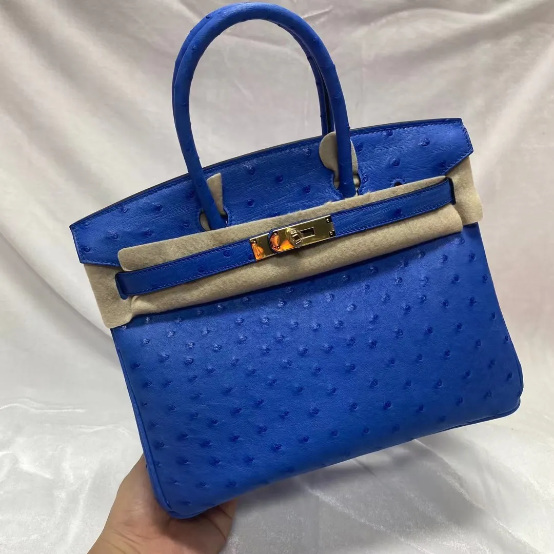 Mulher de moda clássica Bolsa de compras Designer genuíno Couro de avestruz fazer para encomendar a TOTA LADY para Handbag2625 Everyday