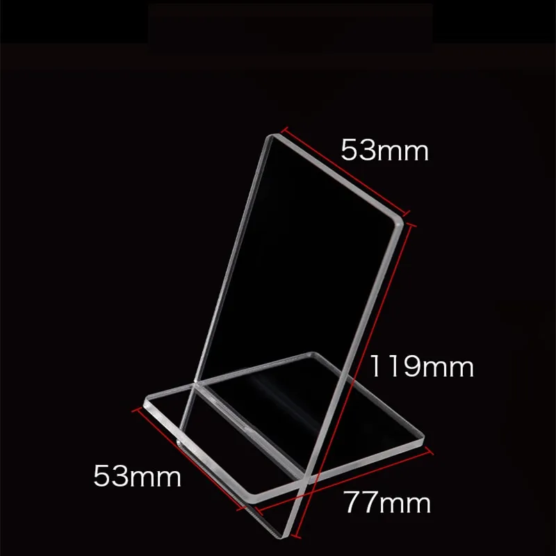 50 stks Clear Acrylic Mobile Mobiele Telefoon Display Stand Houder Rekken Universele Stand Telefoon voor Samsung Telefoon X 11 12 Promax