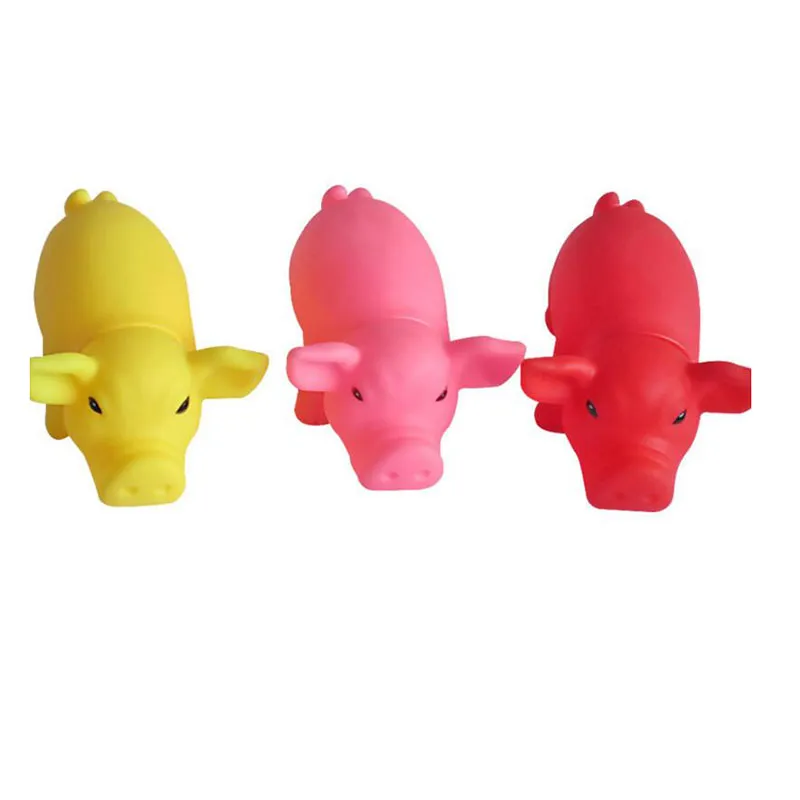 Cleaning Teeth Dog Chewing Toy Cute Rubber Pig Pet Squeeze Sound Toys Puppy Biting Play Shrilling Screaming Pigs7884019