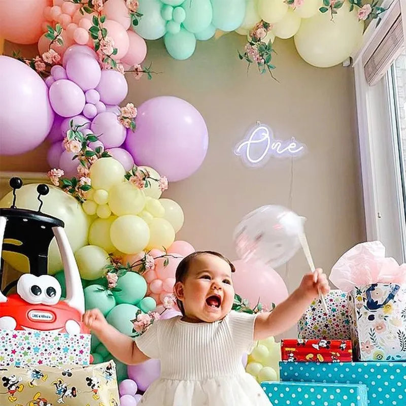 Macolor Macaron Pastel Balon Garland Rainbow Lateks Balloony Air Globos Przyjęcie urodzinowe Wedding Baby Shower Dekoracja 220217