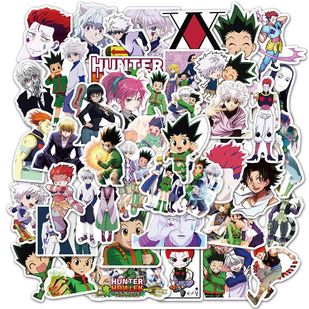 Car sticker 10 50 HUNTER X HUNTER Anime Stickers for Kids Teens Suitcase Skateboard Motorcycle Car Bike Cool Waterproof Vin317r