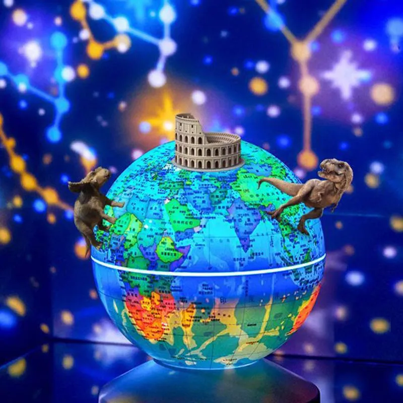 Nattljus Globe Projector Lamp Children Science Props Cool Starry Sky Projection Light Decoration For Bedroom Användbara gåvor Kid249T