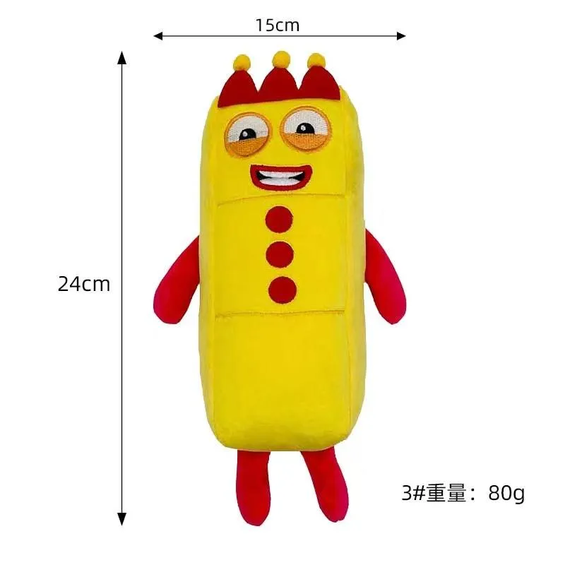 Cuscino Cuscino decorativo Blocchi numerici Giocattoli di peluche Blocchi numerici colorati ripieni bambini Bambole bambini306Z