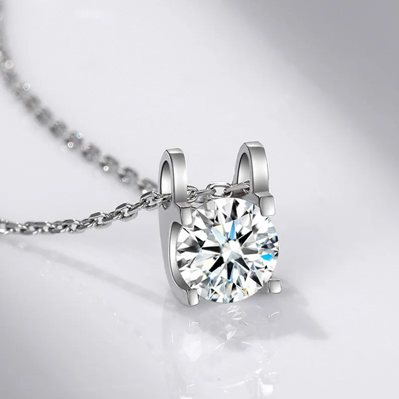100% 925 Sterling Silver Necklaces Pendants Genuine With Chain For Women Fashion Jewelry D-049220A