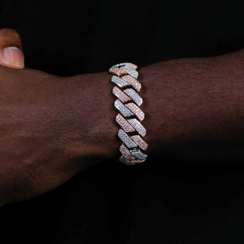 Collana a catena hip hop con diamanti ghiacciati pesanti e larghi 19 mm, Curb, maglia cubana, 206c