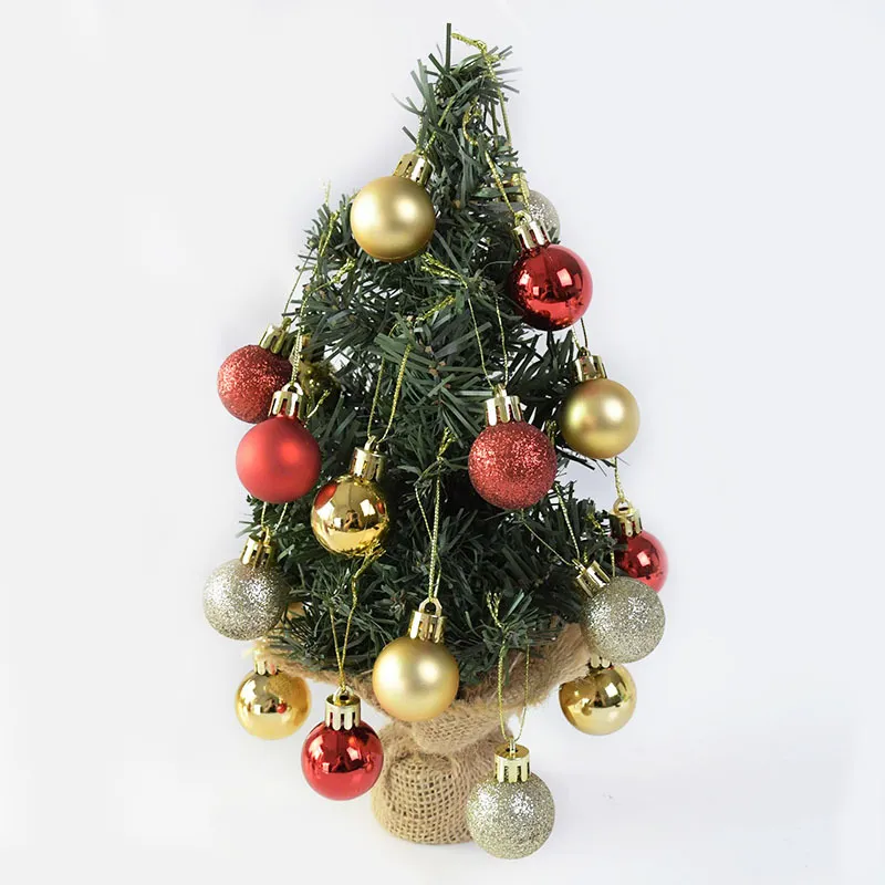 Christmas Tree Decor Ball Souvenirs Xmas Party Hanging Ballen Krans Ornament Decoraties voor Home Christmas Gift 3cm / 1.2 