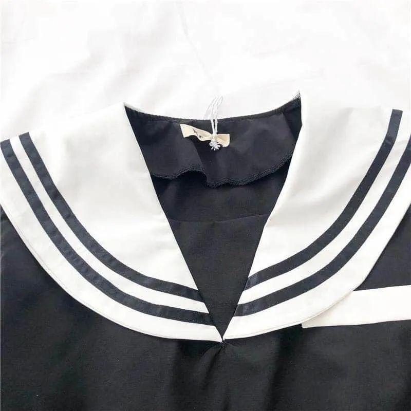 Sommer 2-teiliges Set Frauen JK Uniform Studentin plissiert kurzen Rock College-Stil Schuluniform japanischer kurzer Matrosenanzug 210330