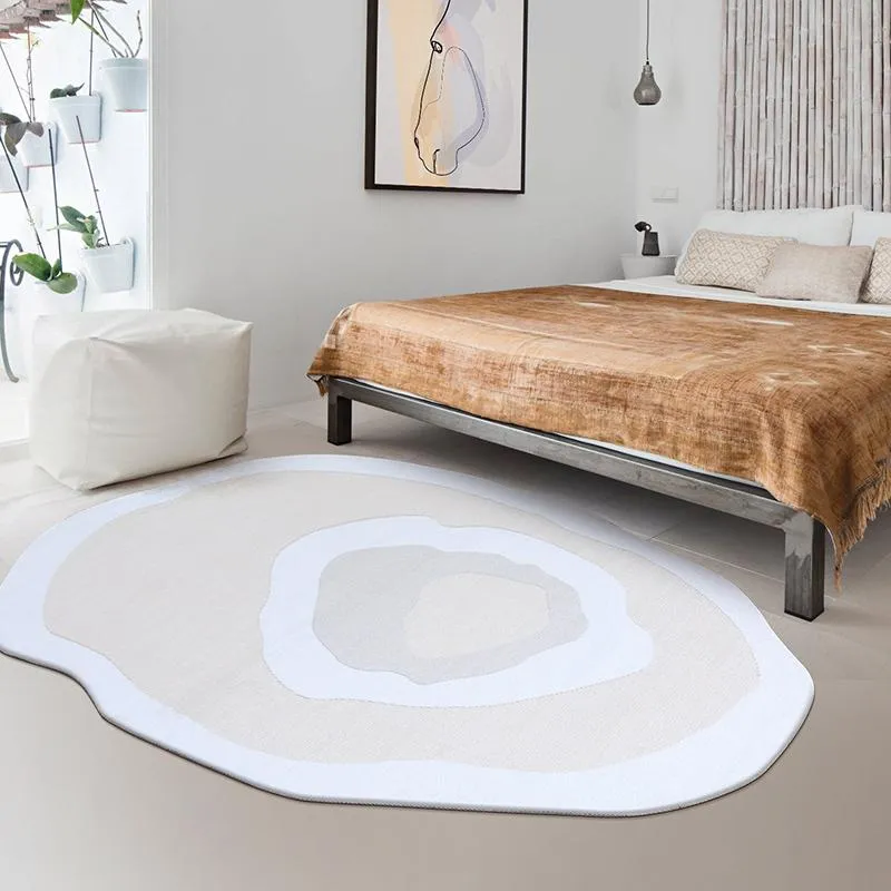 Japoński w stylu owalny dywan salon nieregularny jadalny stolik kawowy mata Strona główna Nordic Gruby dywan do sypialni dekoracje biura carp264p