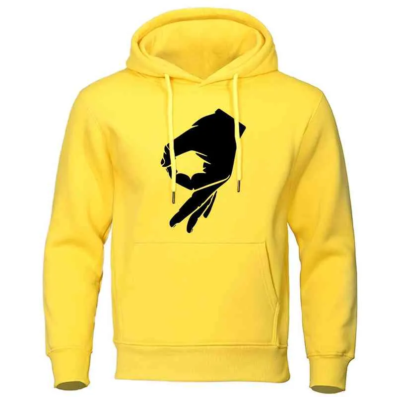 Okej handtecken hoodie finger ok män mode pullover hajuku streetwear 2020 höst vinter hoodies hög kvalitet varm tröja h1227