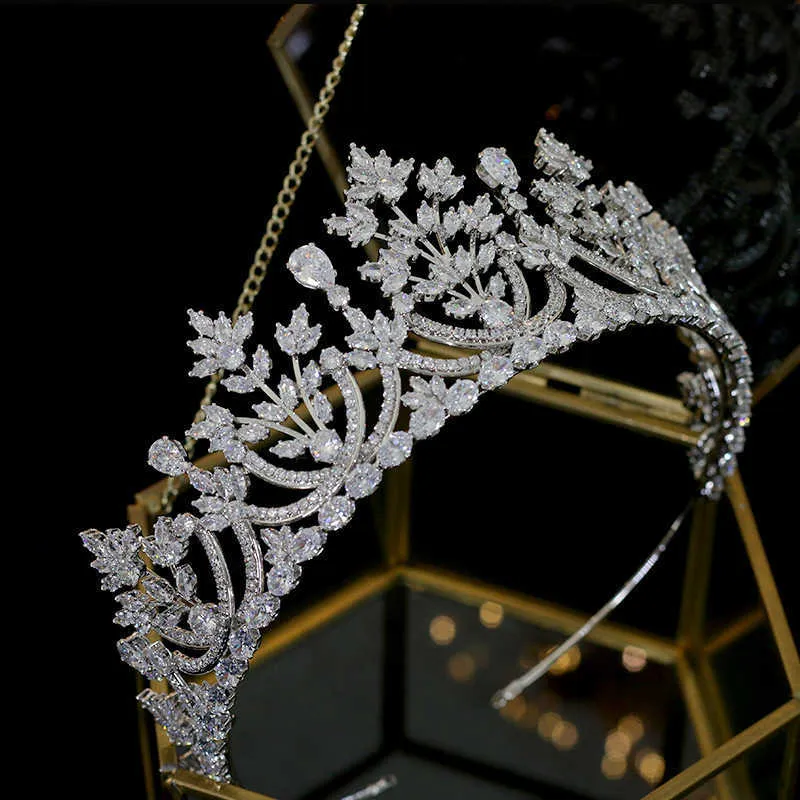 Tiaras и Corona Luxury Retro new Cubic Zircon Women039s Свадебные вечеринки аксессуары для волос головная ура