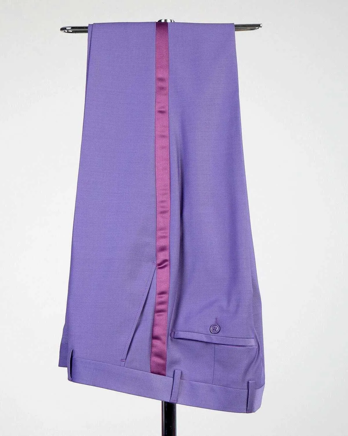 Elegant Light Purple Costume Homme Peak Lapel Men Suits Wedding Groom Tuxedo Terno Masculino Slim Fit Blazer Jacket Pant X0909