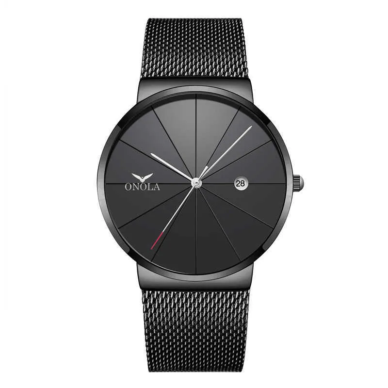 2021 NOUVELLE mode montre à quartz pour hommes avec calendrier en acier inoxydable chaîne en métal bracelet décontracté simplicité hommes montre étanche G1022