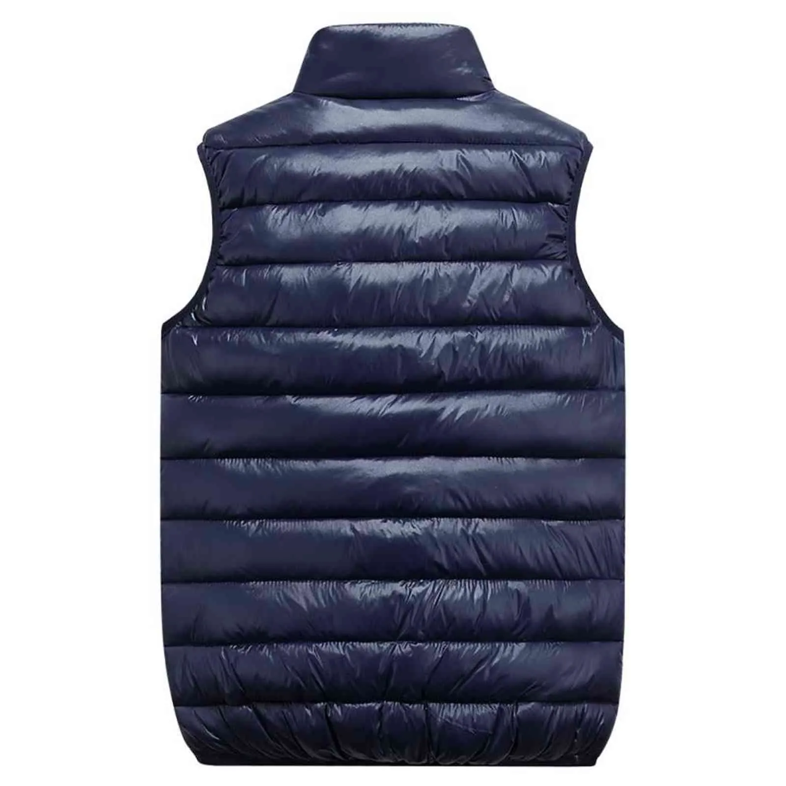 Giacca senza maniche da uomo invernale Taglie grandi Gilet nero Autunno Casual Cappotti caldi spessi Maschile Gilet da uomo imbottito in cotone moda 211104