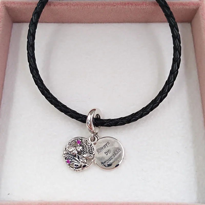 925 Silber Schmuckherstellungsset By Your Side Glücksbringer Pandora Goldarmband Muttertagsgeschenke für Frau Frauen Männer Kette Perlen Kristall Halskette Anhänger 797671CZRMX