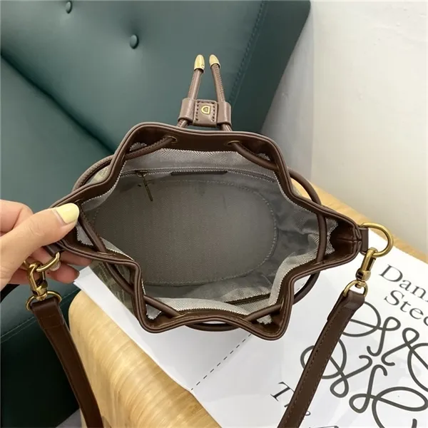 Borsa da donna Nuova moda secchio a spalla singola Elegante contrasto Messenger Purse299i