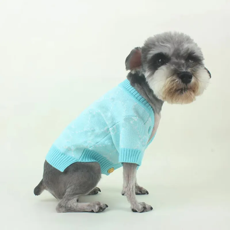 2021 Winter Dog Clothes Cat Vest Kleine Trui Luxurys Designers Pet Supply Kleding Shirt voor Puppy Katoen Knit G Cardigan D2110127Z
