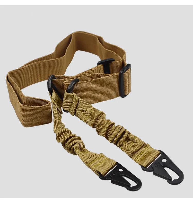 Ventilador militar ao ar livre Multifuncional Cinto de dois pontos Missão CS Tactical Strap Lanyard Messenger Nylon Grab Corrida