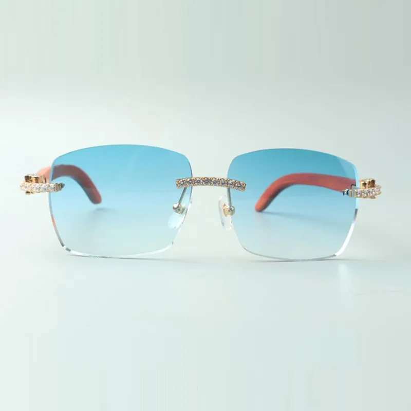 Direct S Бесконечные алмазные солнцезащитные очки 3524025 с оранжевыми деревянными храмами дизайнерские очки. Размер 18-135 мм215E