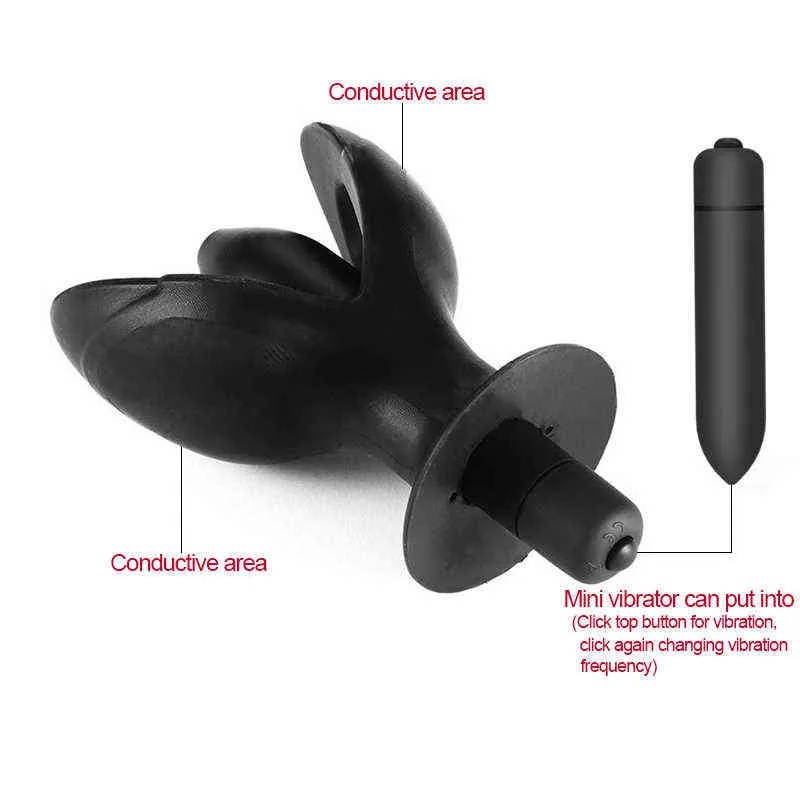 NXY Anal sex toys Electric Butt Plug With Vibrator Anal Electro Expanding Anus Buttplug Gay Sex Toys Men Bdsm Shock Cork Set 1123