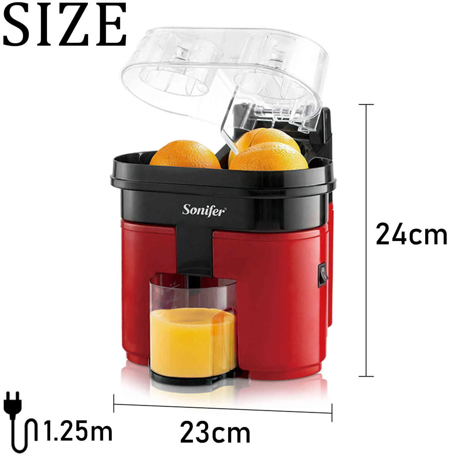 Fast Double Juicer 90W Lemon Lemon Orange Fresh Juicer with antidrip Valve Fruits Squeezer Hose 220V Sonifer H11032270935