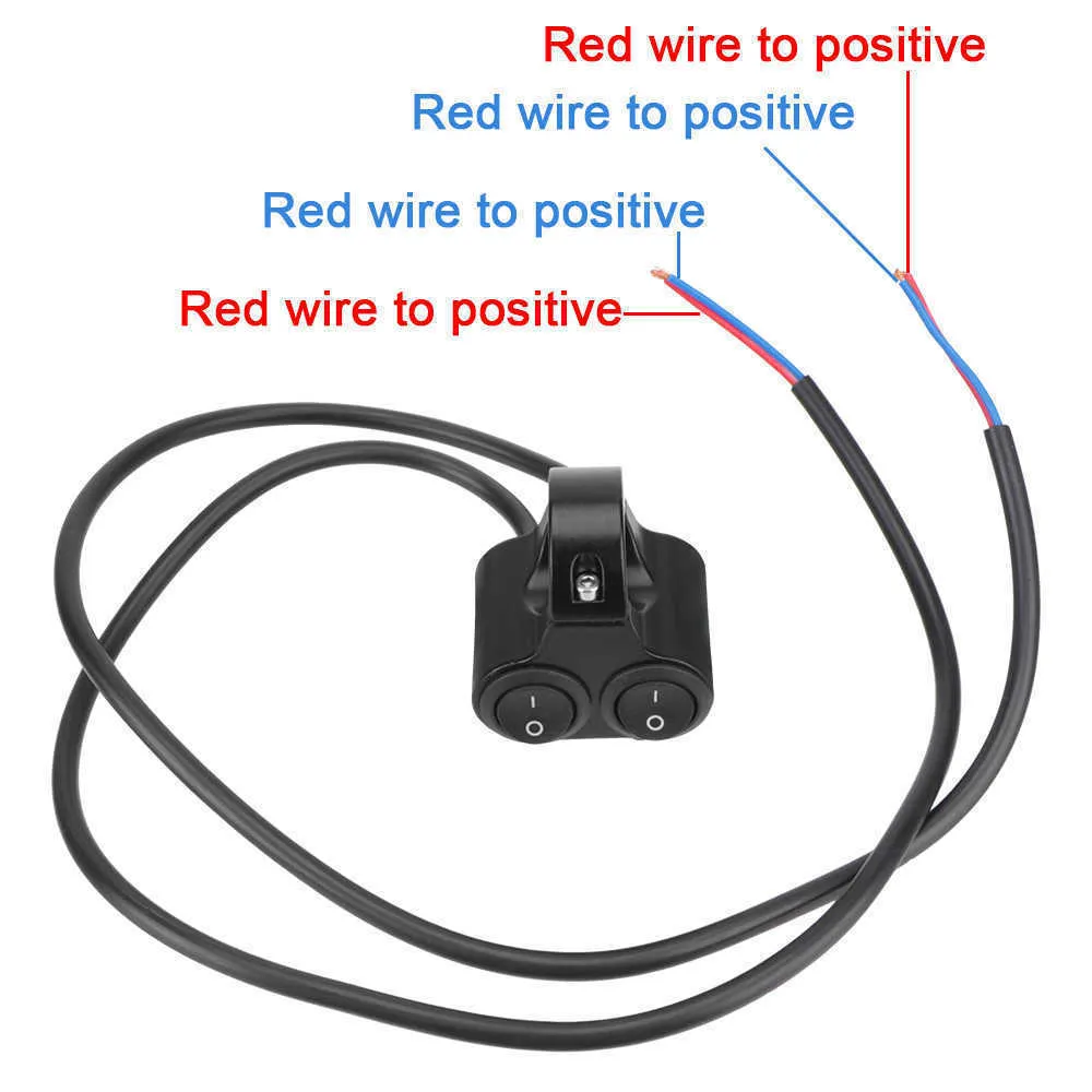 Interrupteur haut-parleur clignotant de voiture 12V, interrupteur de phare, double bouton de commande, guidon de moto en alliage d'aluminium 7/8 pouces 22mm