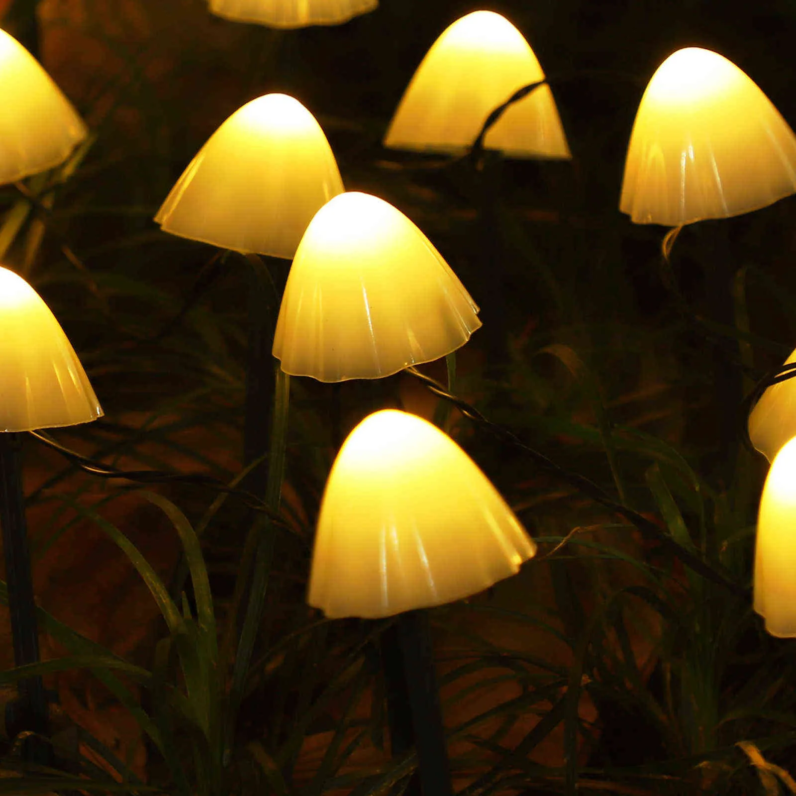 Outdoor Solar String Light 10/20/30LED Garden Decoration Mushroom Lights Waterproof Fairy Light Garland Patio Decor Solar Lights 211104