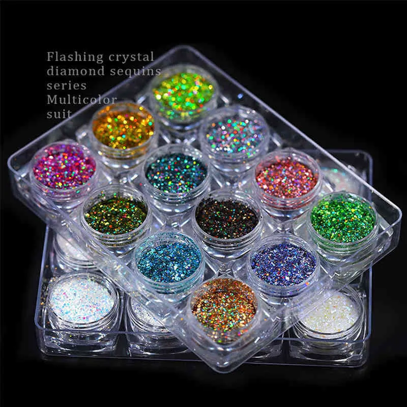 Super bright cool Sequins Glitter Symphony Powder Nail Art DIY Accessories Manicure Tools