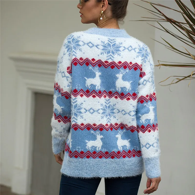Pull d'hiver Sweater coréen tricoté de Noël TUNIQUE CHARIQUE LONNE LONGE PINOVER PINOVER CUPER CONCUT CORST TOP Cashmere Jumper 210428