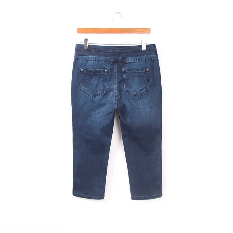 Hög midja sommar kvinnor mode rak stil vatten tvätt blekt avslappnad jean kvinnlig trendig färg kalv längd denim byxor 210708