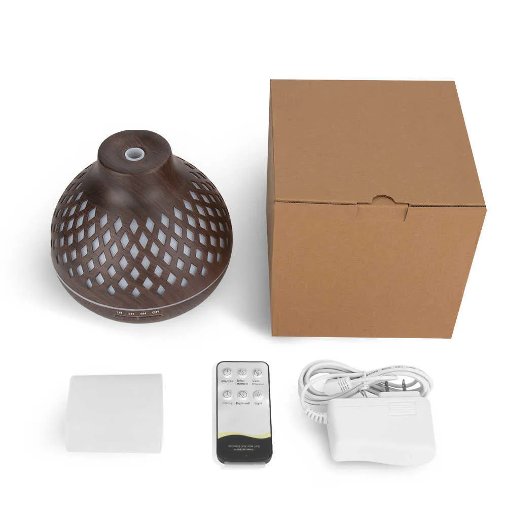 Diffuseur d'arôme électrique Ultrasons xaomi Humidificateur d'air Lampe à LED Aromathérapie Mist Maker Télécommande Huile Essentielle 210709
