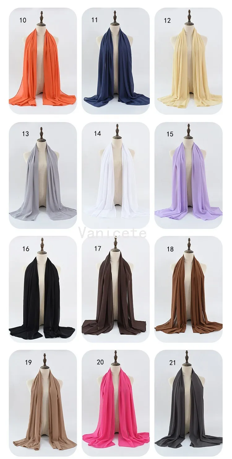 70 * 180cm Party Favor foulard solide Moyen-Orient foulard Malaisie Afghanistan foulard T2I52675