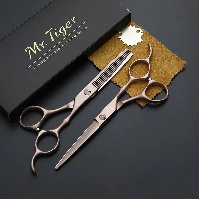 Japan Steel Hair Scissor 5.5 6.0 Professional dressing s Thinning Barber Set Cutting Salon Shear 220222