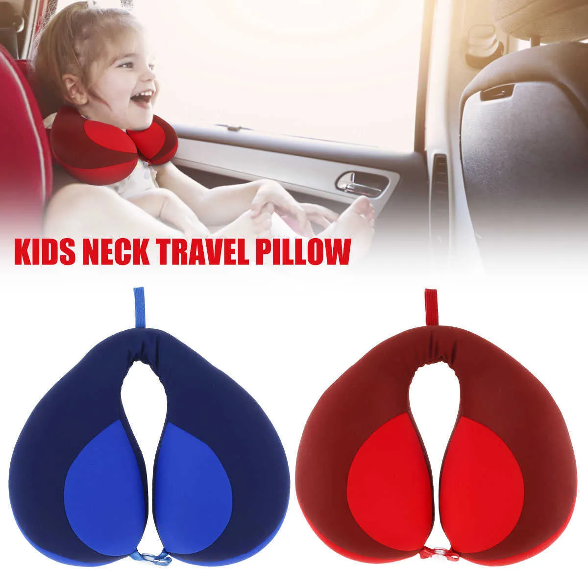 Poduszki w kształcie litery U Dzieci Poduszka Poduszka 360 Head Neck Support Fantasted Sleep On Regulowana klamra Snu Sen Sleep