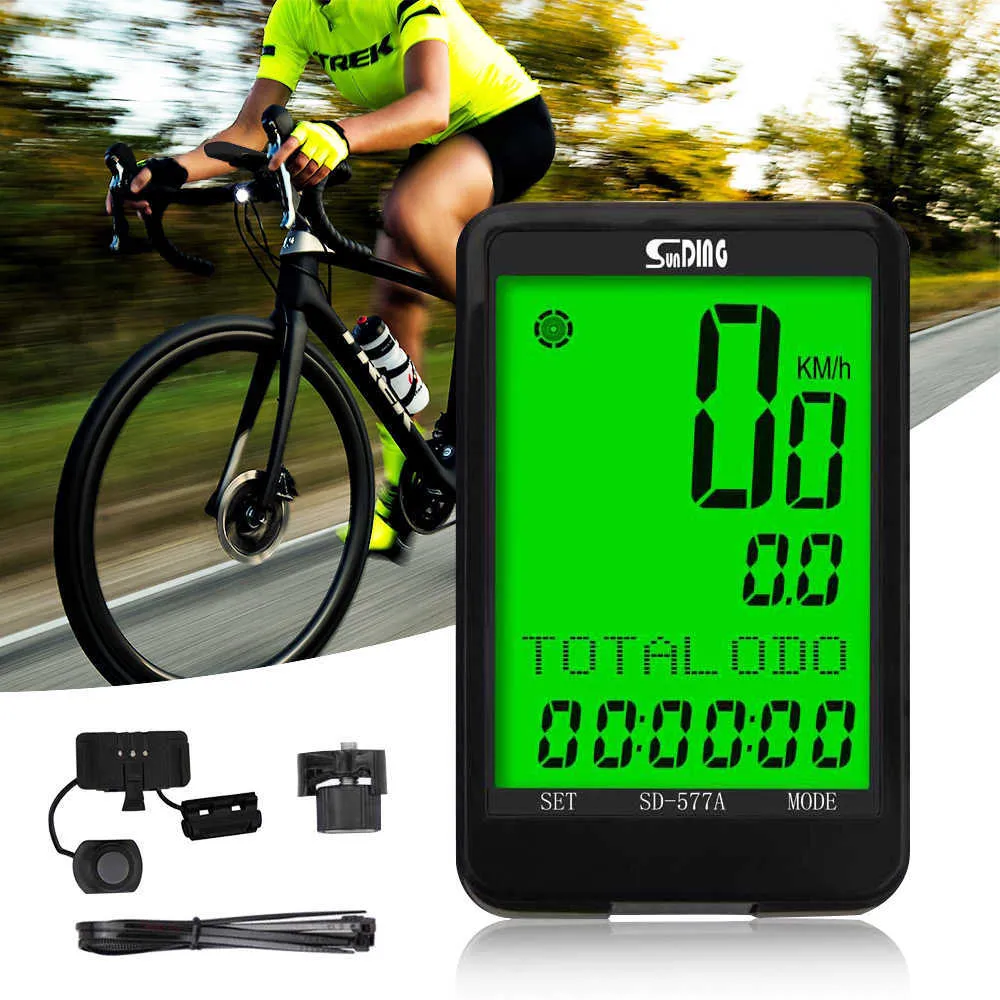 Ordinateur de vélo étanche avec rétro-éclairage sans fil SD-577a ordinateur de vélo filaire vélo compteur de vitesse odomètre vélo chronomètre