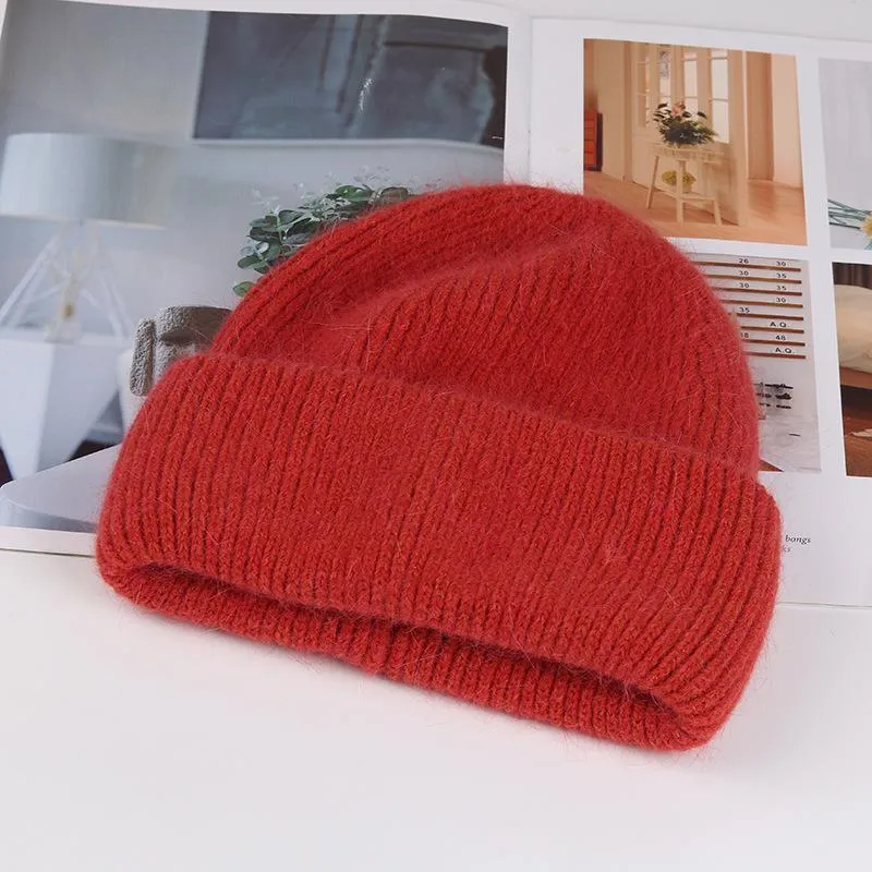 Beanie / Kafatası Kapaklar Uspop Kış Şapkalar Kadın Örme Beanies Kalın Sıcak Yumuşak Saç Skullies