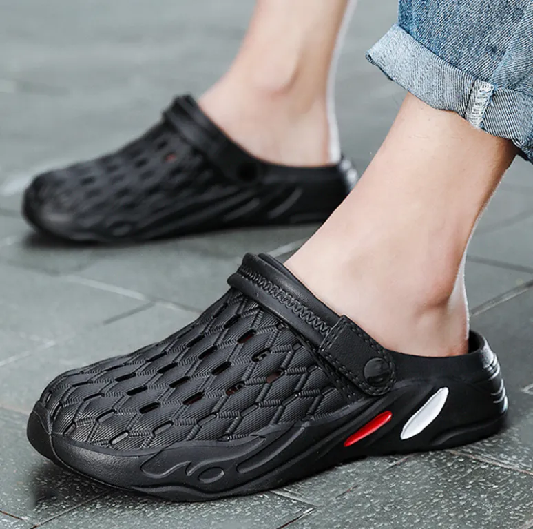 Heren slippers Zomer Koreaanse stijl Trendy Outdoor Wear Personality Dual-Use Hole Strandschoenen