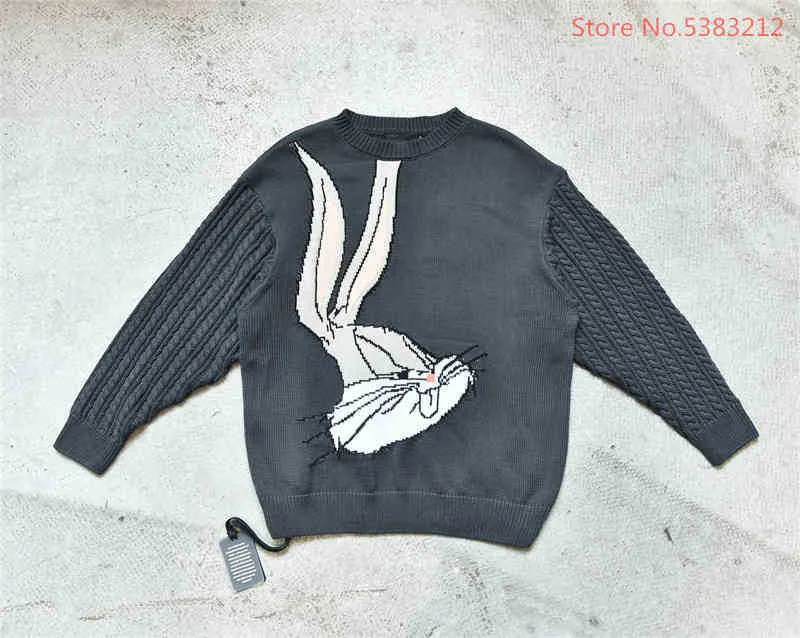 Kith Looney Tunes Bugs Bunny Maglione Girocollo Pullover Harajuku Donna Uomo Abbigliamento Maglia Vintage Streetwear Abbigliamento Invernale