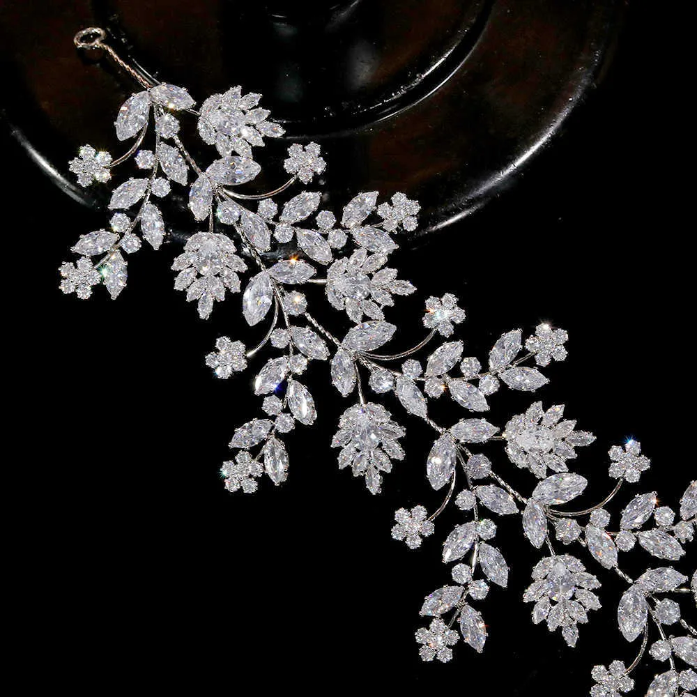 Asnora Luksusowa Bridal Crown Hair Band, Wedding Tiara and Party Graduation Akcesoria do włosów, miękki zespół do włosów, Tiaras i korony X0625