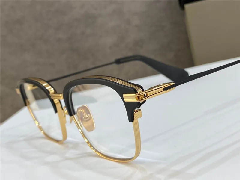 Nieuwe mode ontwerp mannen optische bril TYPOGRAAF K goud vierkant frame vintage eenvoudige stijl transparante brillen topkwaliteit helder le293l