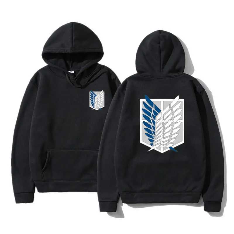 Nieuwe Anime Aanval op Titan Cosplay Kostuums Hoodie Mannen Dames Scouting Legion Hooded Sweatshirt voor Unisex Shingki No Kyojin Jas Y0319