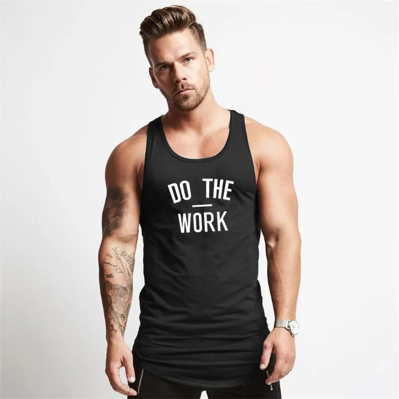 Brand Clothing Cotton Bodybuilding Sleeveless Shirts Tank Top Men Muscle Singlets Workout Gyms Vest Fitness Tanktop 210421