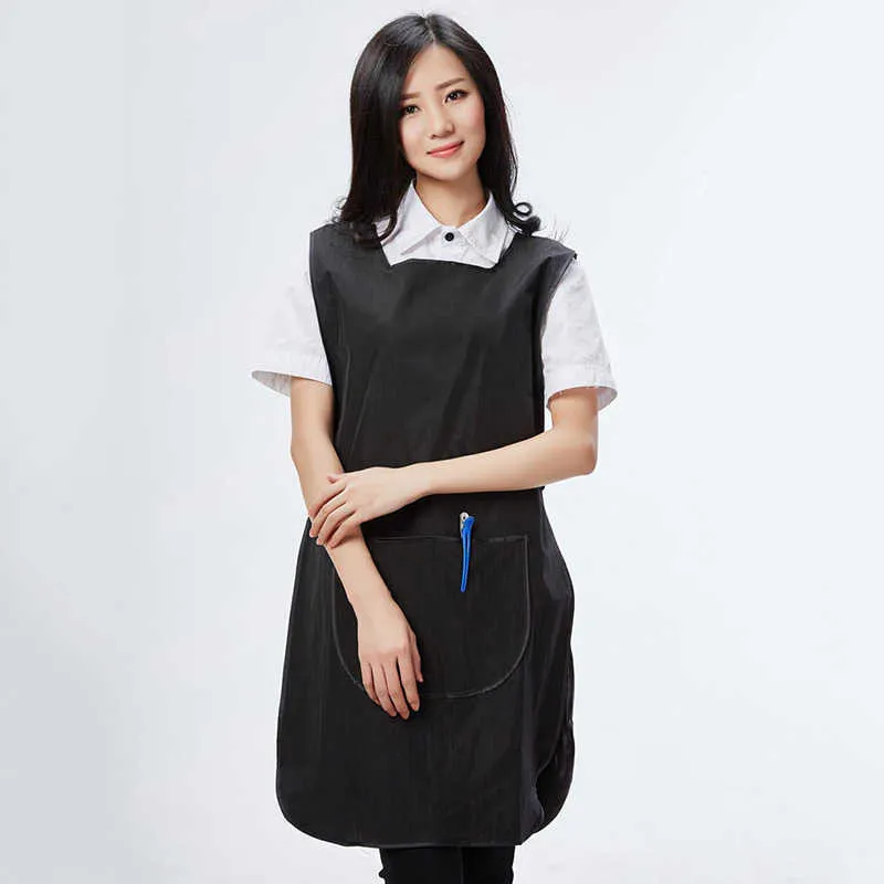 Tabard Apron النساء الرجال أكمام العمل الشيف الطبخ مقهى S مع الجبهة الجيب المقهى لوازم المطبخ 210629