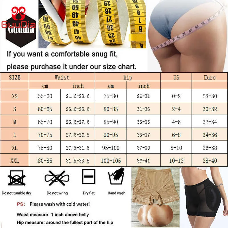 Guudia Mulheres Acolchoado Controle Panties Enhancer Butt Lifter Corpo Shaper Sexy Mesh Shapewear Hip Almofadas Panty Shapers